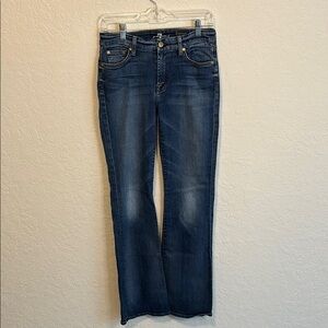 7 For All Mankind Women’s Boot Cut Jeans - Dark Blue Wash